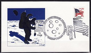 США, 1994, 25 лет высадки на Луне, конверт СГ